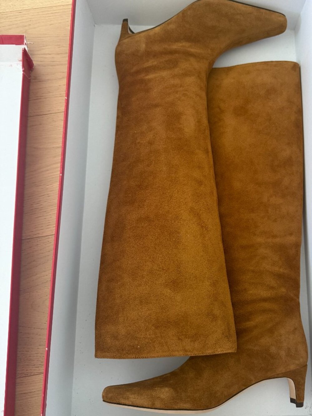 STAUD Wally Suede Knee High Boots, Brand New